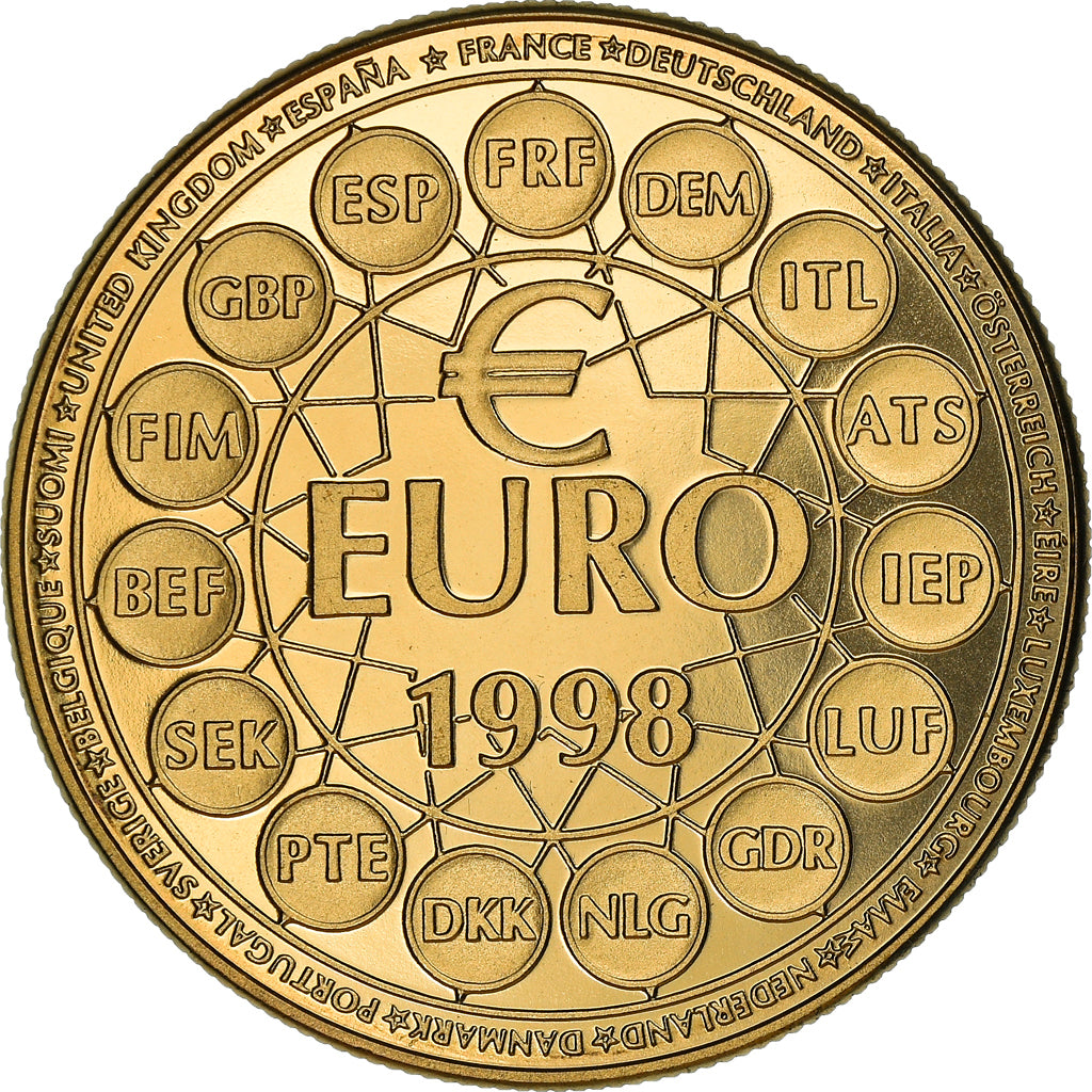 France, Medal, Europe, 10 Euro Essai, Politics, 1998, MS(65-70), Copper-Nickel