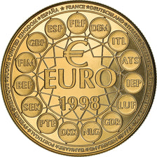 France, Medal, Europe, 10 Euro Essai, Politics, 1998, MS(65-70), Copper-Nickel