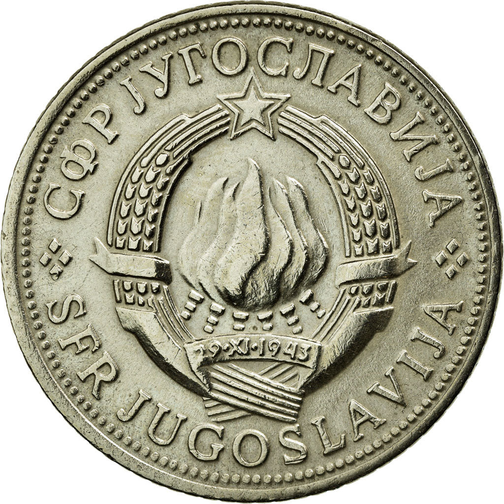 Moneda, Yugoslavia, 5 Dinara, 1973, MBC, Cobre - níquel - cinc, KM:58