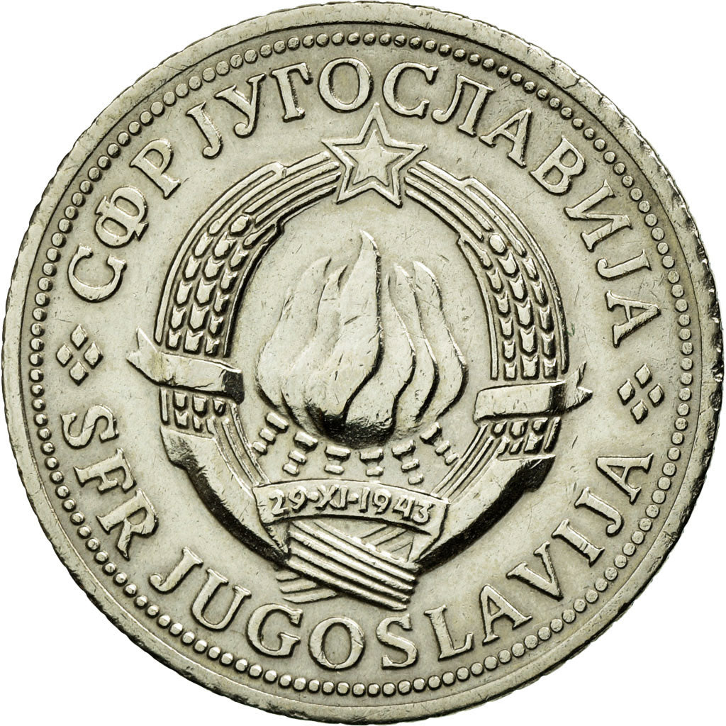Monnaie, Yougoslavie, 2 Dinara, 1973, TTB, Copper-Nickel-Zinc, KM:57