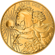 Francia, medaglia, Jahr der Sonne, Arts & Culture, 2017, FDC, Bronzo dorato
