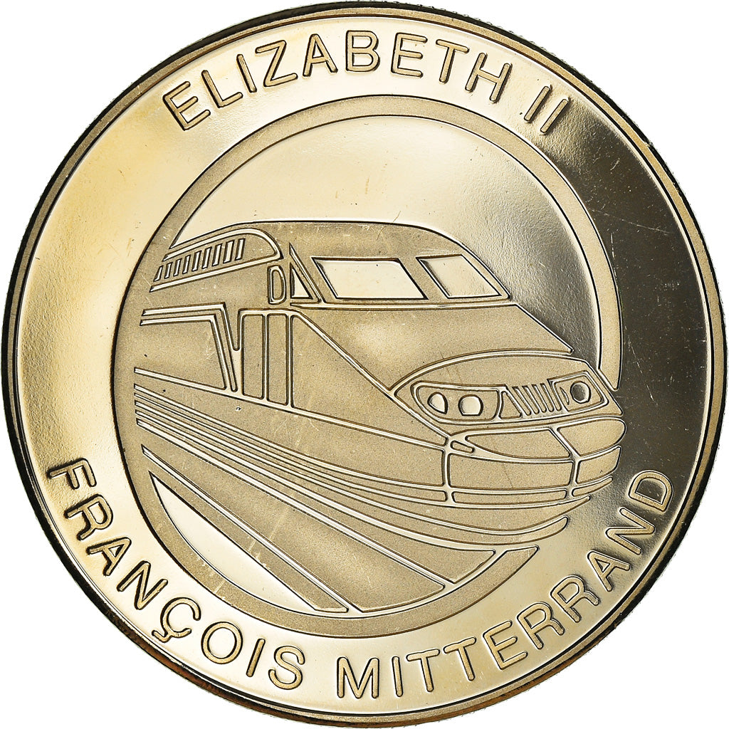 France, Medal, Tunnel sous la Manche - Elizabeth II, Mitterrand, Politics, 1994
