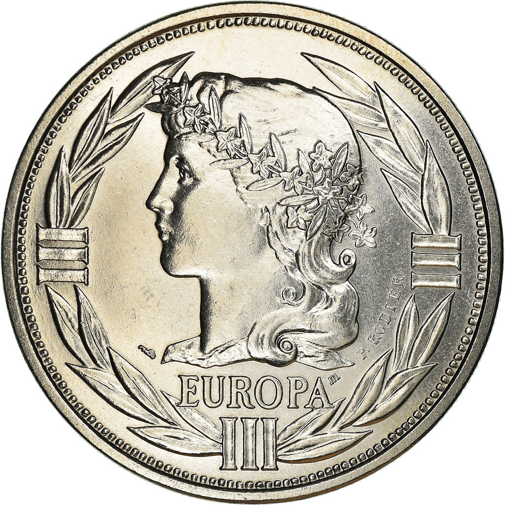 Francia, medalla, Ecu Europa, Marianne, Politics, 1989, Rodier, FDC, Cobre -
