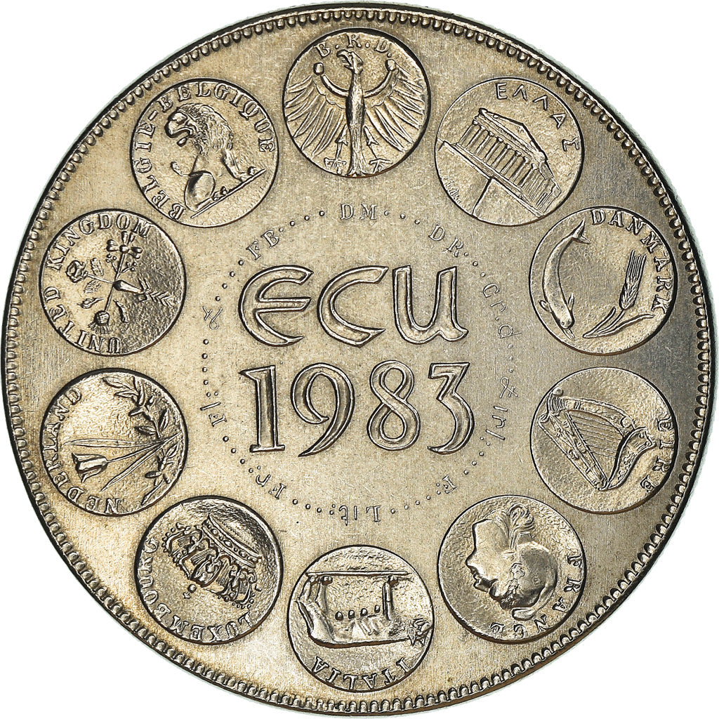 França, Medal, Ecu Europa, Europe Assise, Politics, 1983, Rodier, MS(65-70)