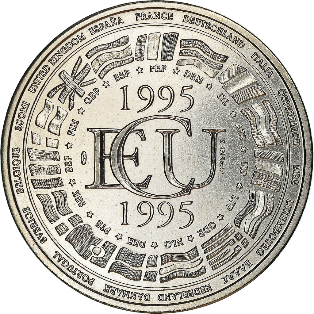 Francia, medalla, Ecu Europa, Politics, 1995, Jimenez, FDC, Cobre - níquel