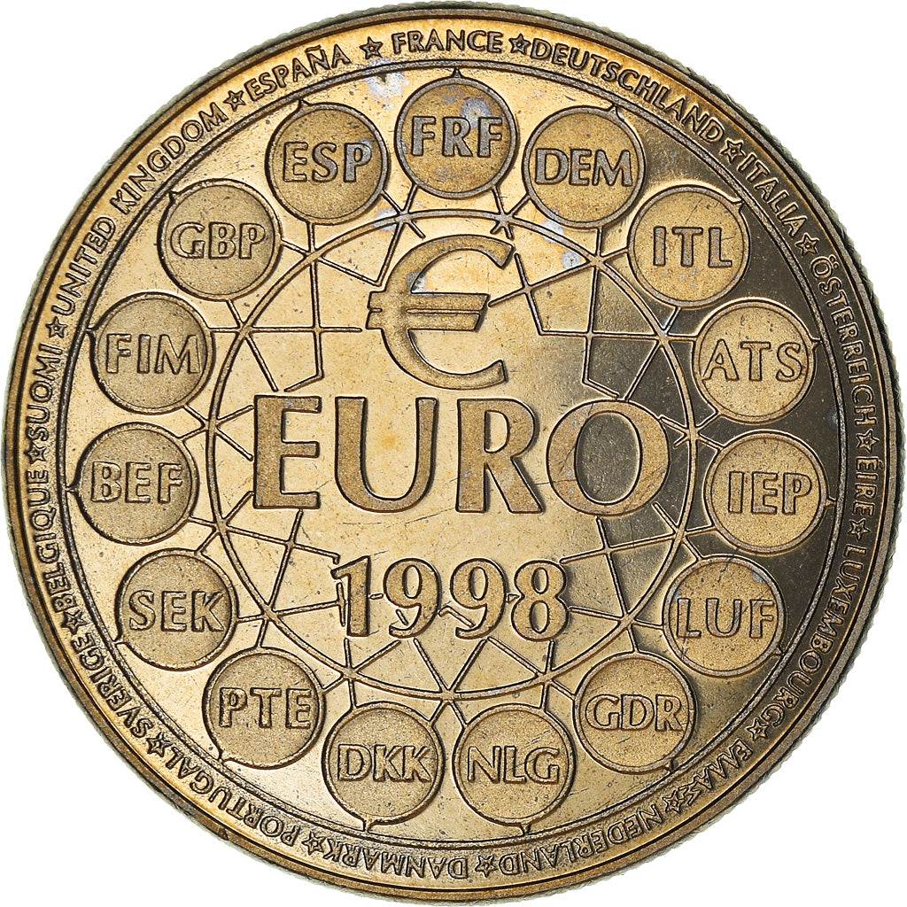 Francja, Medal, Ecu Europa, Politics, 1998, Jimenez, MS(65-70), Miedź-Nikiel