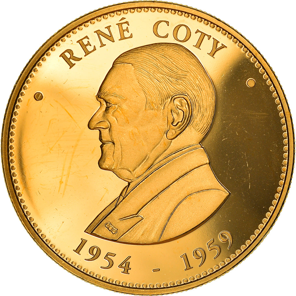 França, Medal, René Coty, Président de la République, Politics, MS(65-70)