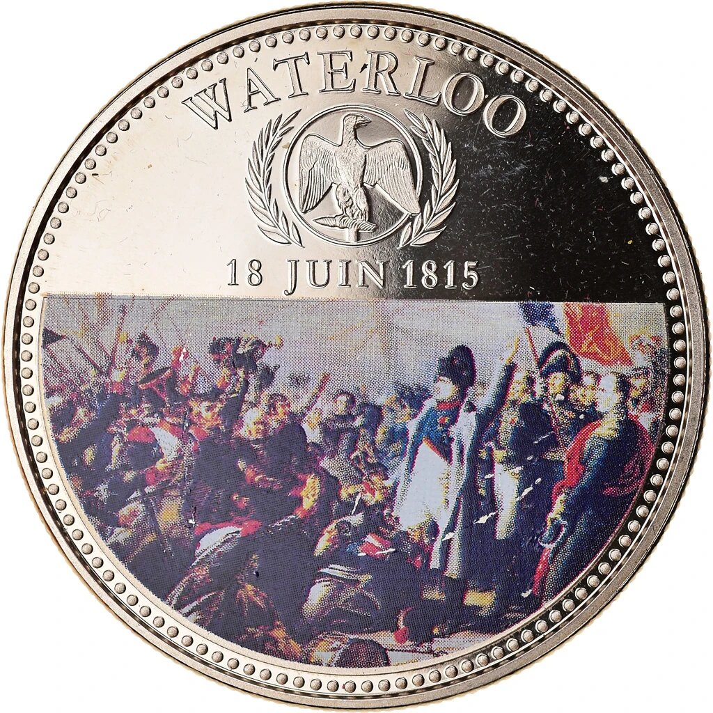 France, Medal, Napoléon Ier, Bataille de Waterloo (1815), History, MS(65-70)