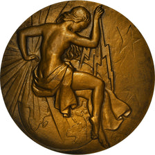 France, Medal, Art Déco, Syndicat Général de la Construction Electrique