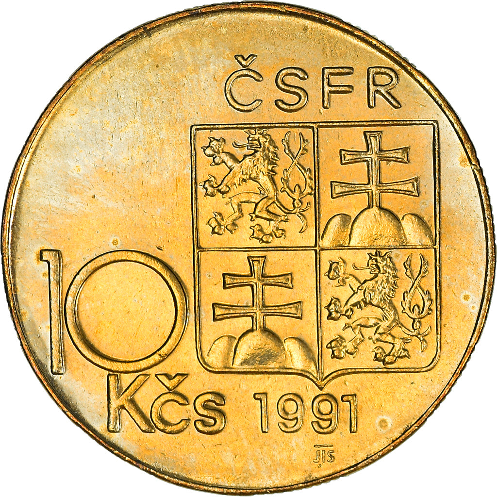 Monnaie, Tchécoslovaquie, 10 Korun, 1991, SPL, Nickel-Bronze, KM:153