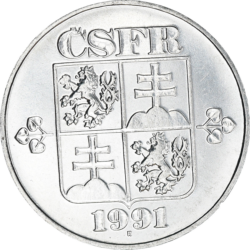 Coin, Czechoslovakia, 10 Haleru, 1991, MS(64), Aluminum, KM:146