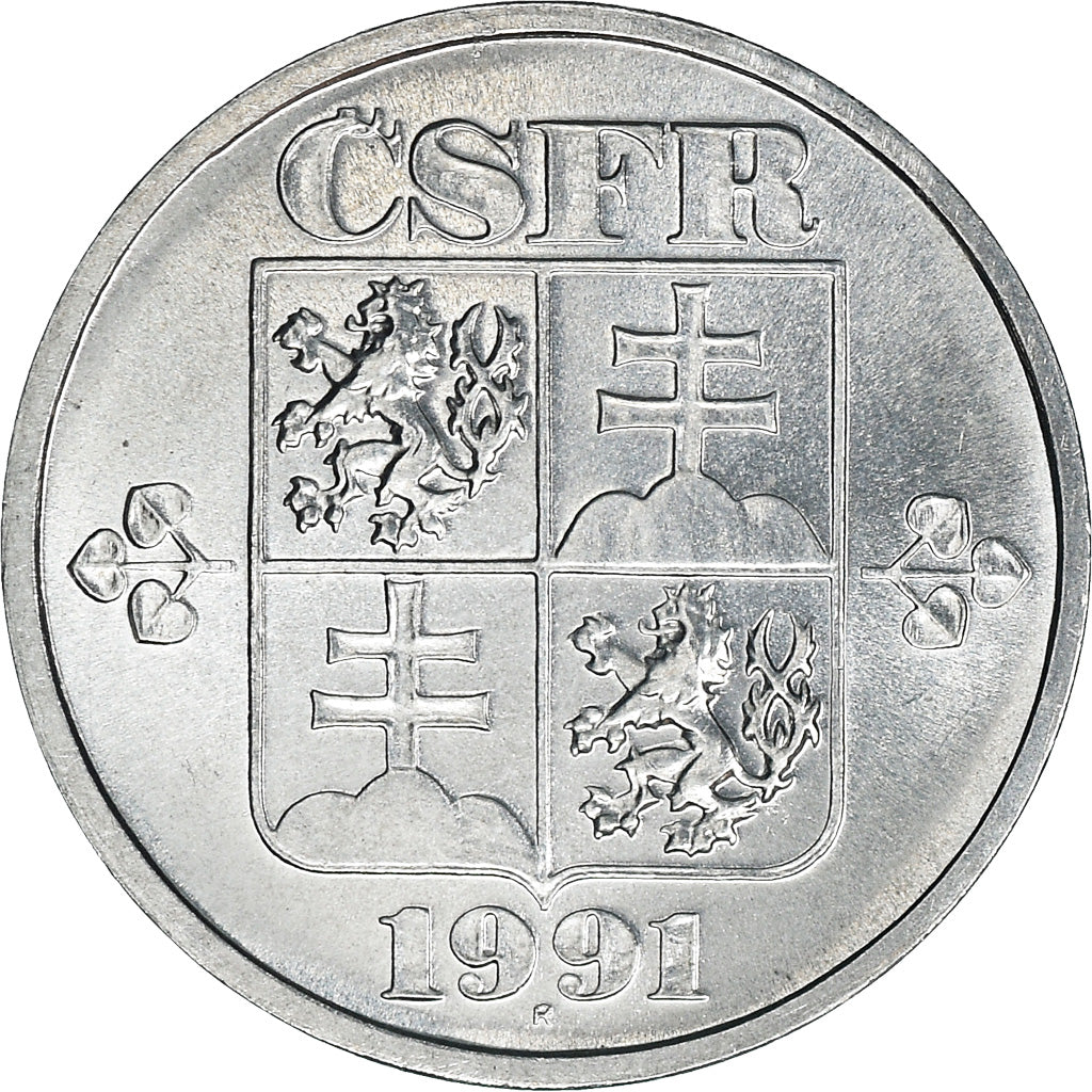 Coin, Czechoslovakia, 5 Haleru, 1991, MS(63), Aluminum, KM:150