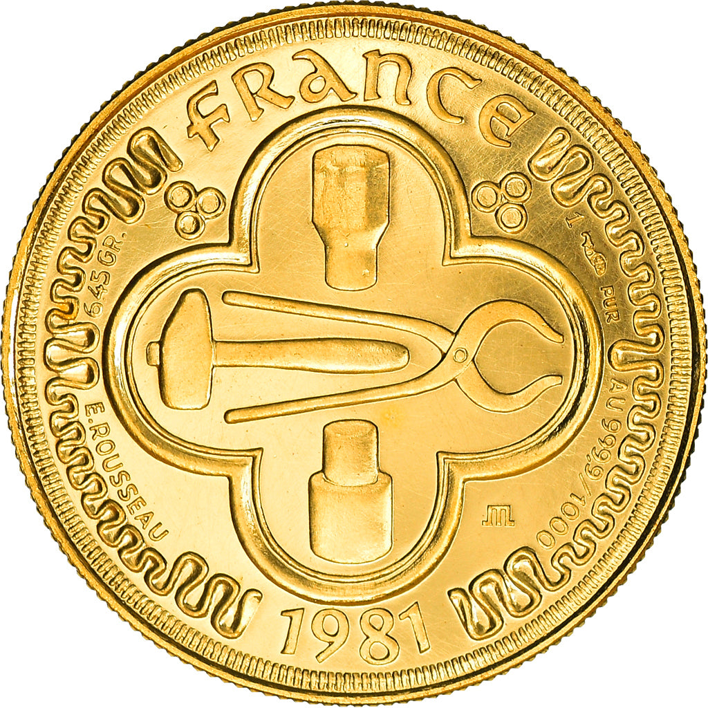 France, Medal, Reproduction du Franc à Cheval, Jean II le Bon, History, 1981