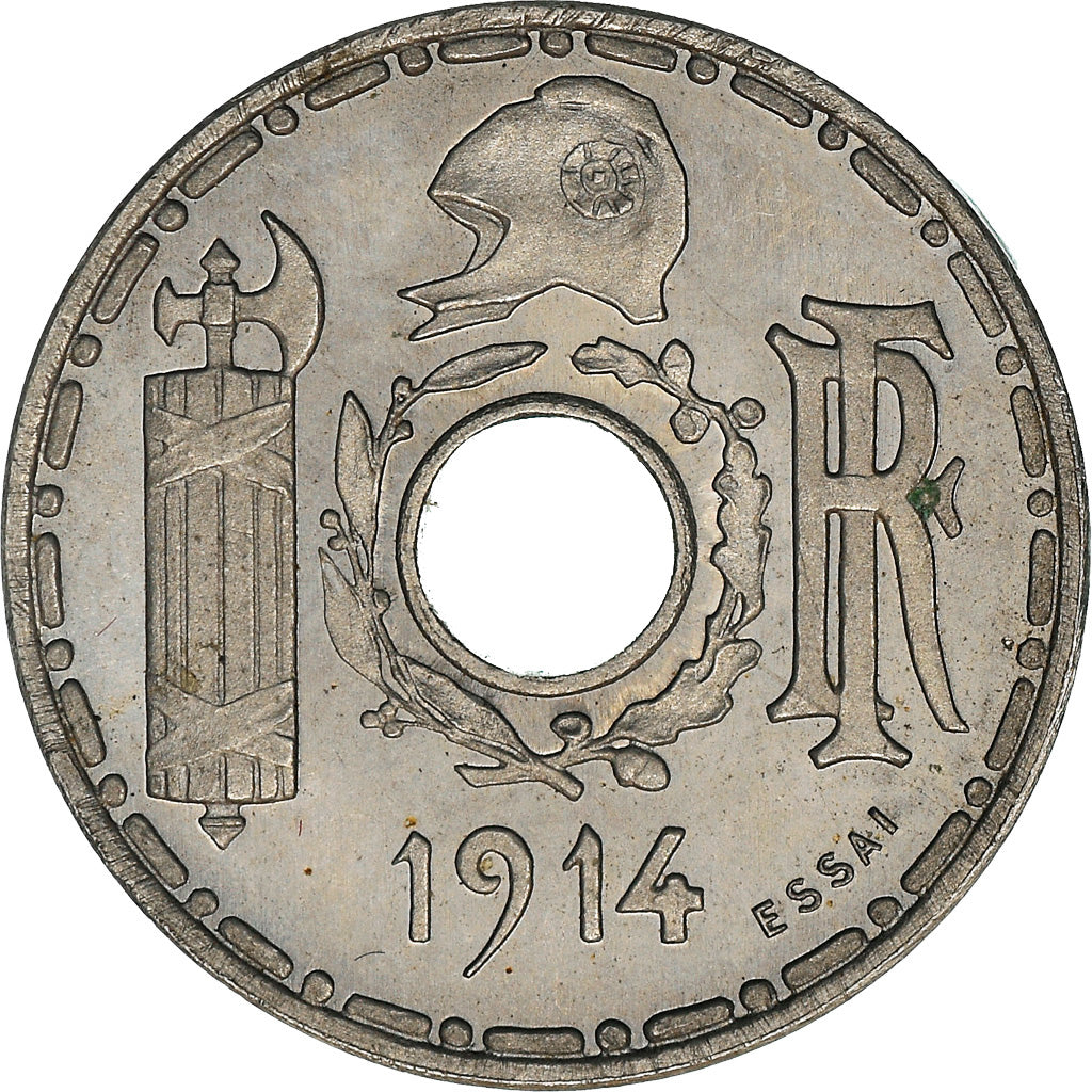 Coin, France, Essai de Becker, Petit Module, 25 Centimes, 1914, MS(60-62)