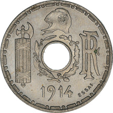 Monnaie, France, Essai de Becker, Petit Module, 25 Centimes, 1914, SUP+, Nickel