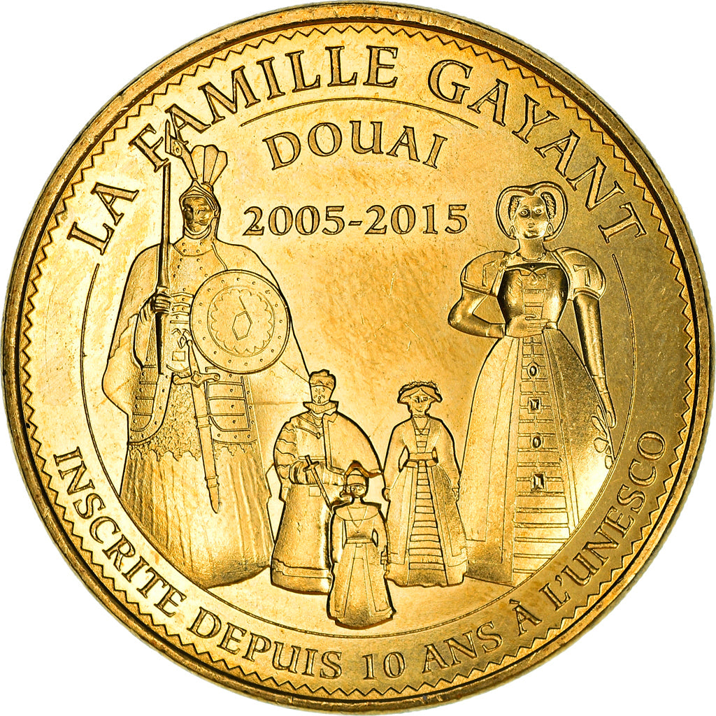 França, Token, Token Turístico, 59/ La Famille Gayant - Douai, 2015, Monnaie