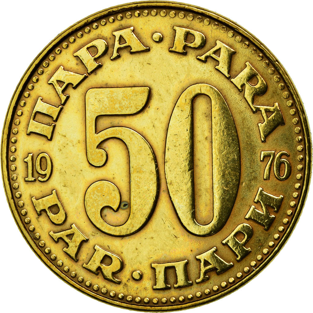 Coin, Yugoslavia, 50 Para, 1976, EF(40-45), Brass, KM:46.1