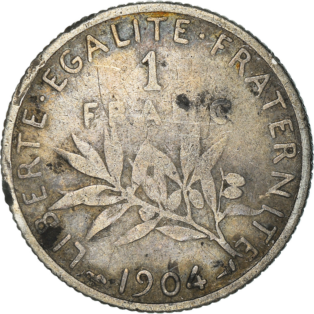 Münze, Frankreich, Semeuse, Franc, 1904, Paris, S, Silber, KM:844.1