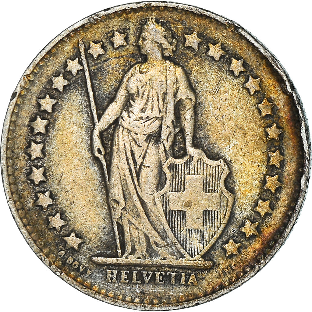 Coin, Switzerland, 1/2 Franc, 1944, Bern, VF(30-35), Silver, KM:23