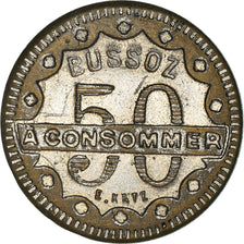 France, 50 Centimes, Jeton à consommer, Bussoz Paris, TTB, Laiton nickelé