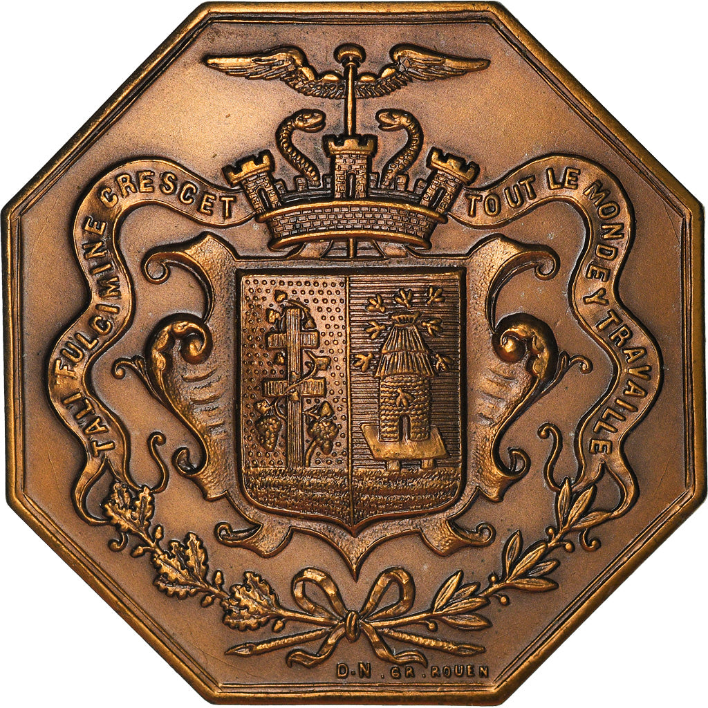 France, Token, Chambre de Commerce d'Elbeuf, 1862, MS(65-70), Bronze