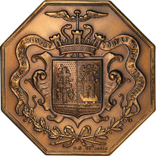 France, Token, Chambre de Commerce d'Elbeuf, 1862, MS(65-70), Bronze
