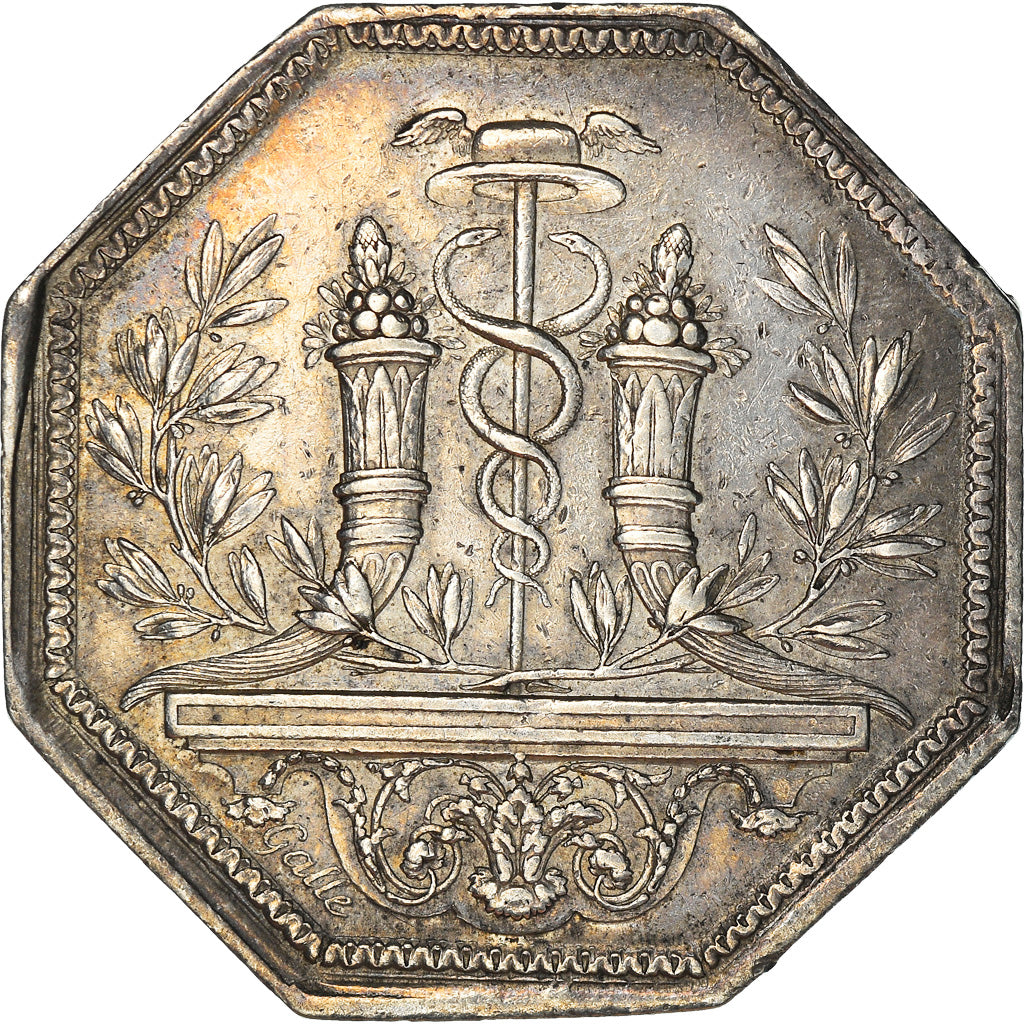 France, Token, Banques, Caisse d'Escompte, Galle, AU(50-53), Silver