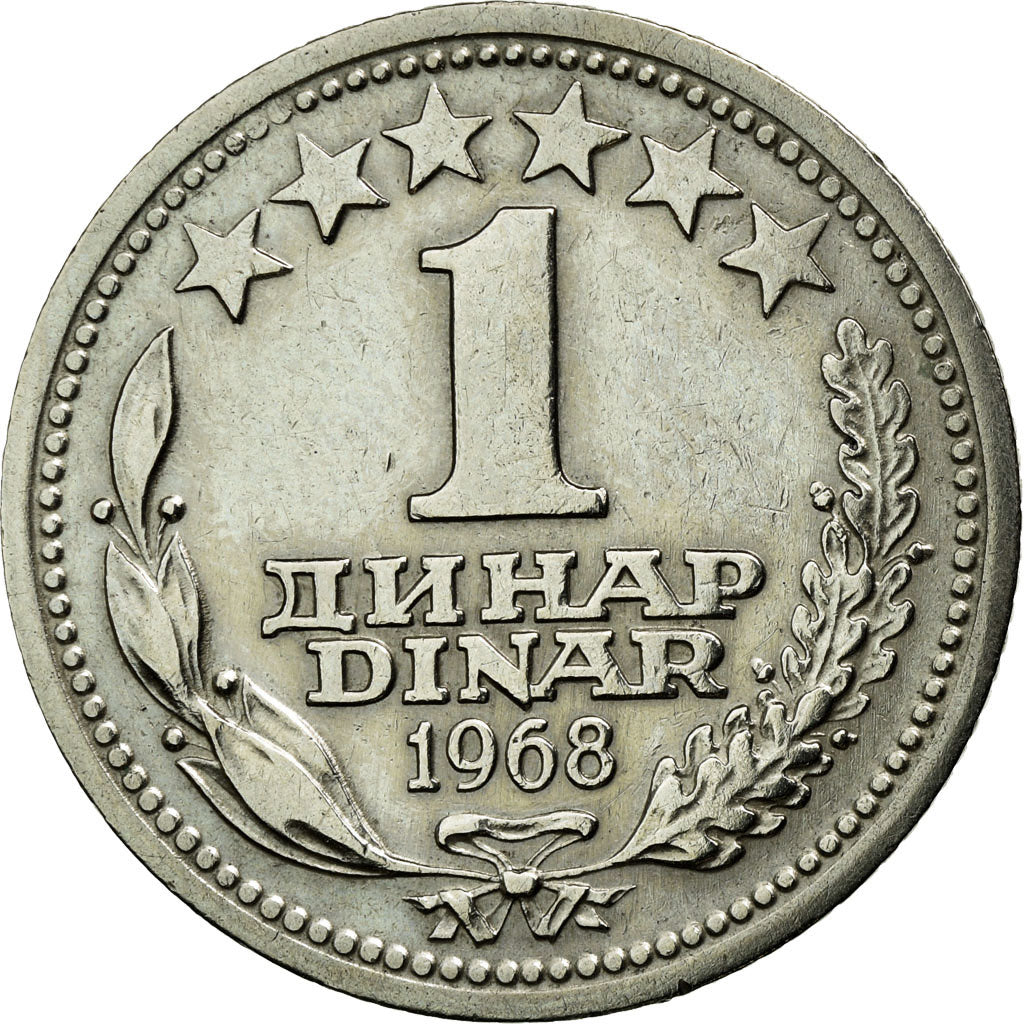 Coin, Yugoslavia, Dinar, 1968, EF(40-45), Copper-nickel, KM:48