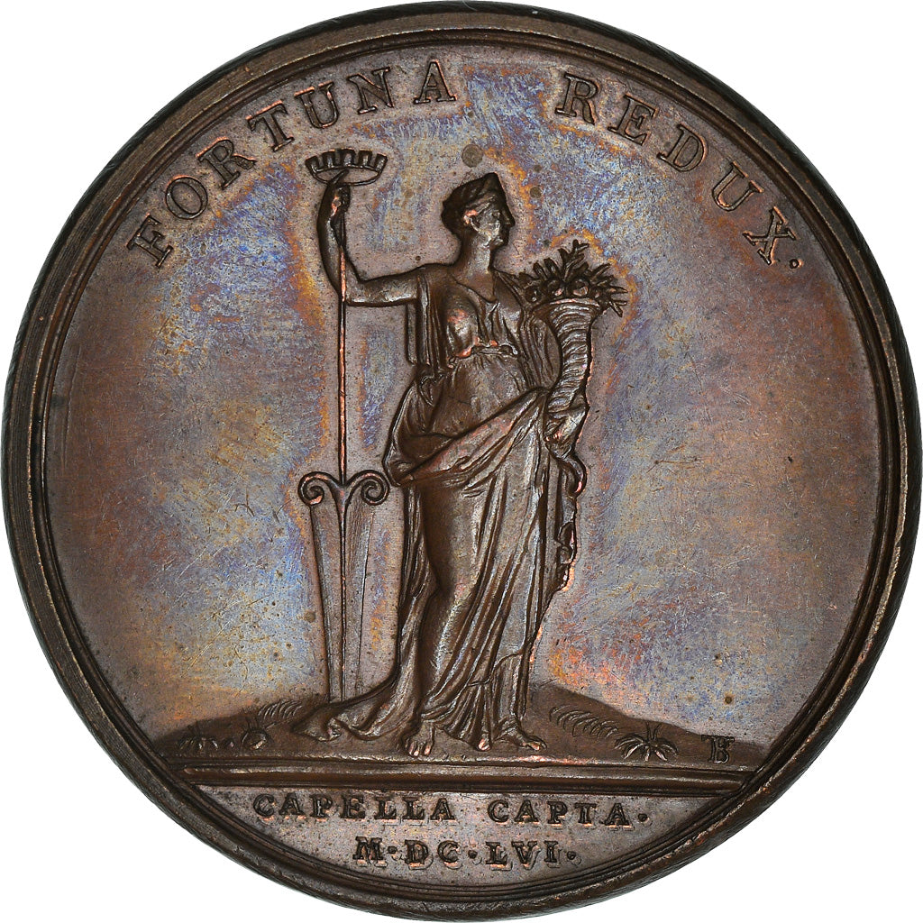 Frankrijk, Medaille, Louis XIV, Prise de la Capelle, History, 1656, Mauger, PR