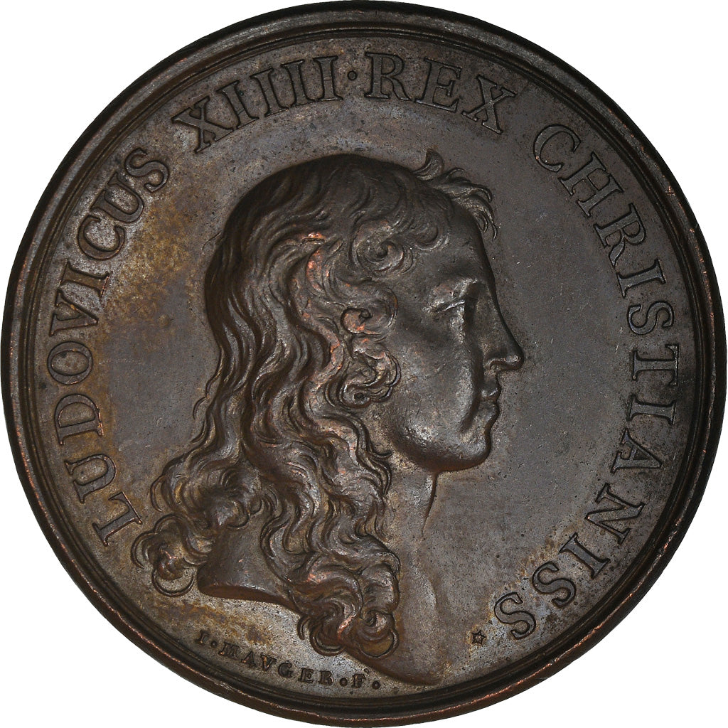 Frankrijk, Medaille, Louis XIV, Prise de Quatorze Villes, History, 1654, Mauger