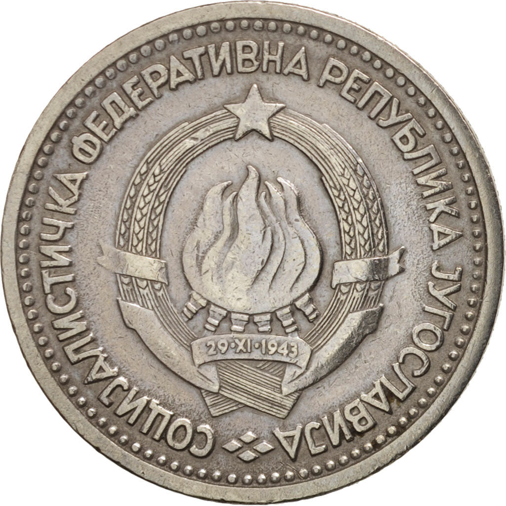 Iugoslavia, Dinar, 1965, BB, Rame-nichel, KM:47