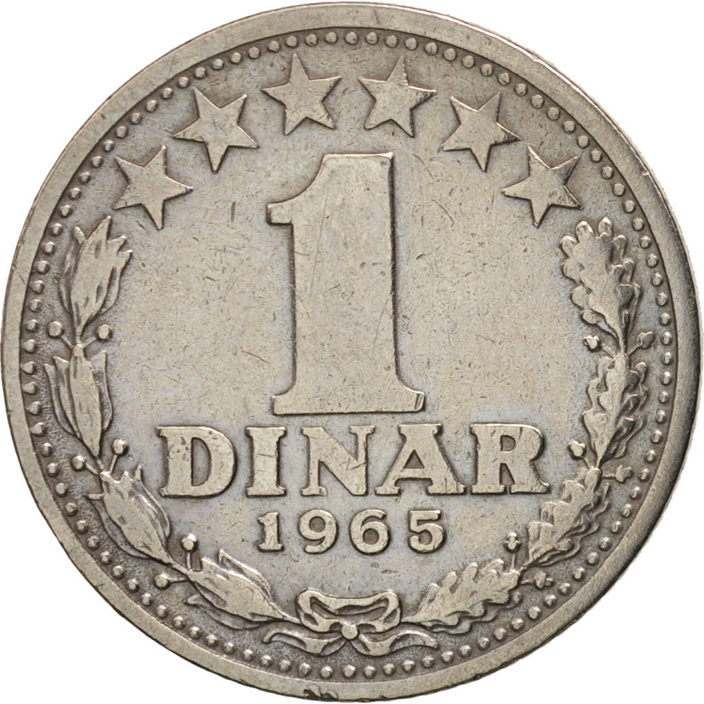 Iugoslavia, Dinar, 1965, BB, Rame-nichel, KM:47