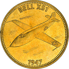 France, Token, Collection Shell, Bell XS1, Aviation, MS(64), Bronze-Aluminium
