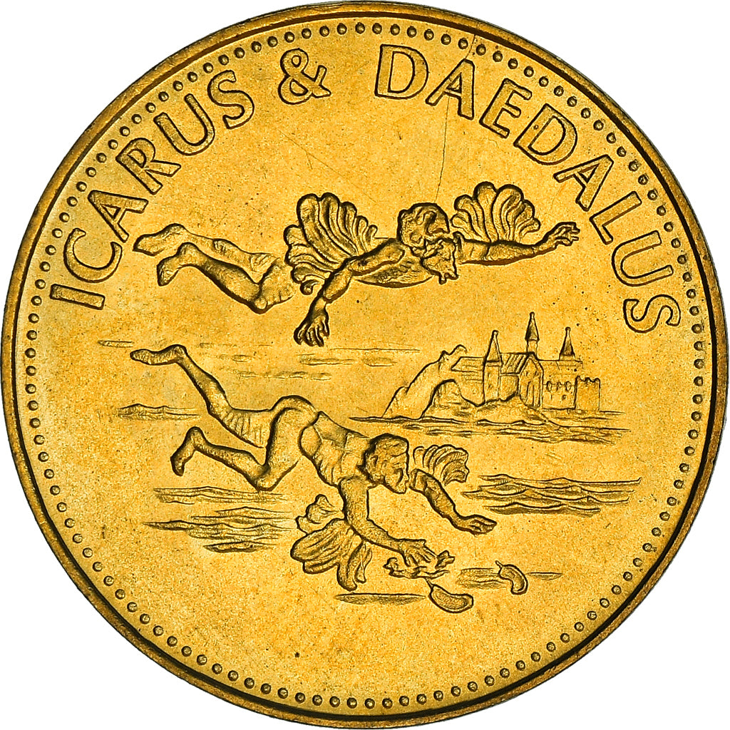 Francia, Token, Collection Shell, Icarus et Daedalus, Aviation, SC+, Bronce -