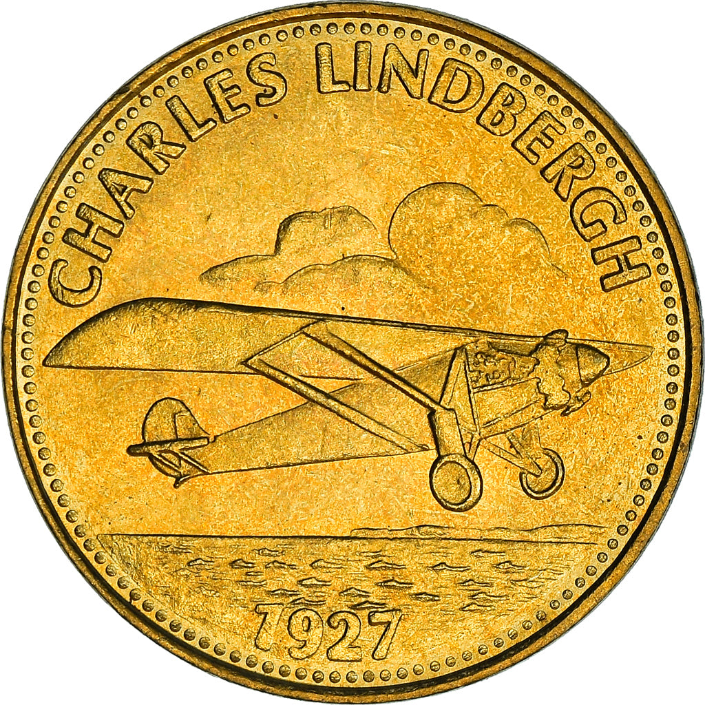 France, Token, Collection Shell, Charles Lindbergh, Aviation, MS(64)