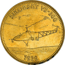 France, Token, Collection Shell, Sikorsky VS-300, Aviation, MS(64)
