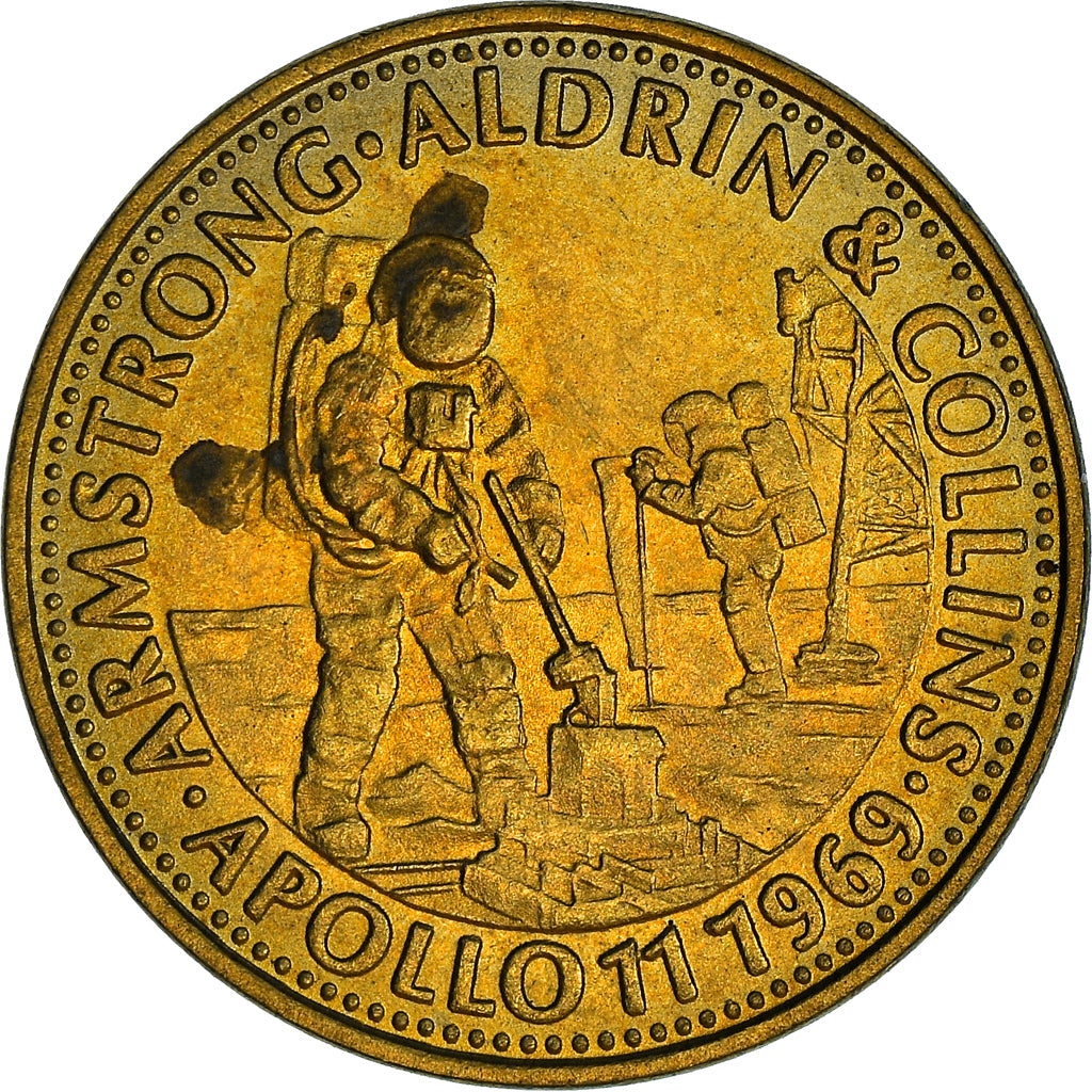 France, Token, Apollo 11, Amstrong, Aldrin, Collins, Aviation, MS(63)
