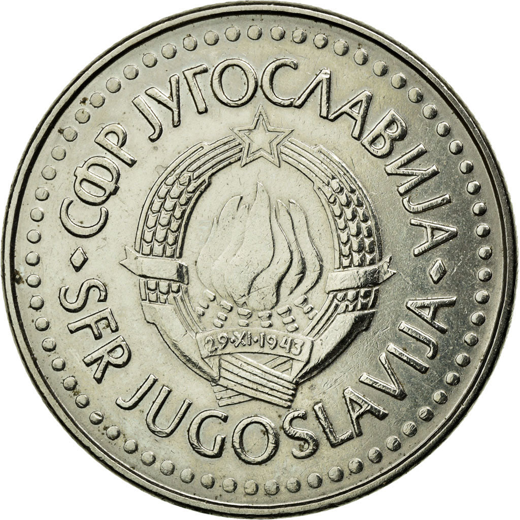 Coin, Yugoslavia, 100 Dinara, 1987, EF(40-45), Copper-Nickel-Zinc, KM:114