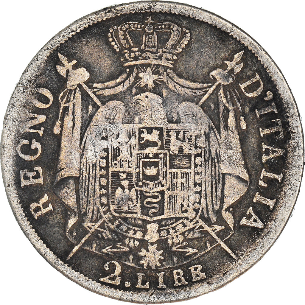 Münze, Italien Staaten, KINGDOM OF NAPOLEON, Napoleon I, 2 Lire, 1810, Milan