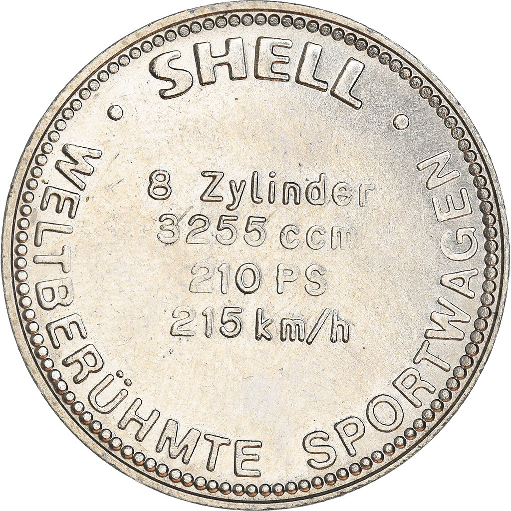 Alemanha, Token, Shell, Bugatti Atlantic, Automóveis, AU(55-58), Cobre-níquel