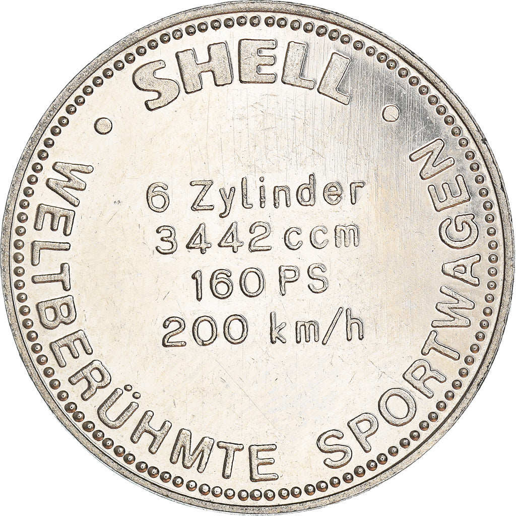 Germany, Token, Shell, Jaguar XK120, Automobile, AU(55-58), Copper-nickel