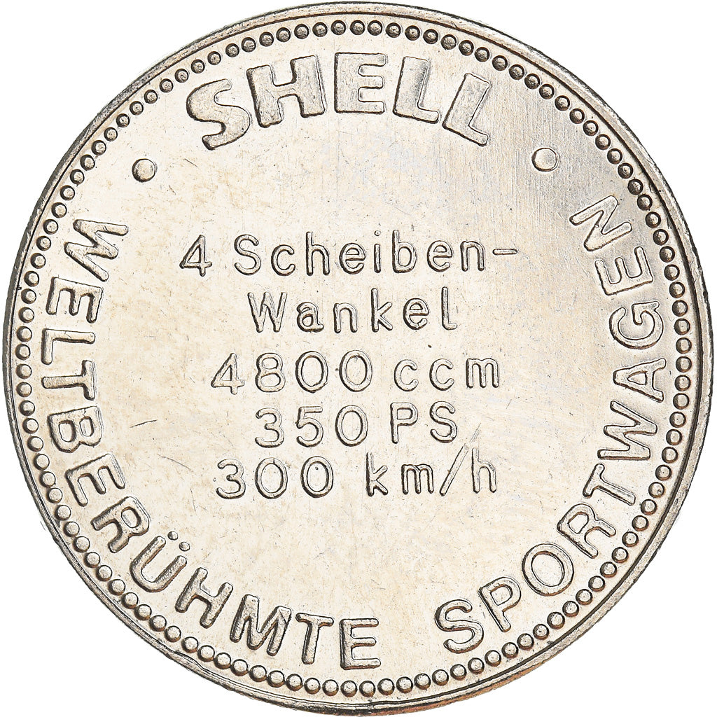 Germany, Token, Shell, Mercedes-Benz C111, Automobile, AU(55-58), Copper-nickel