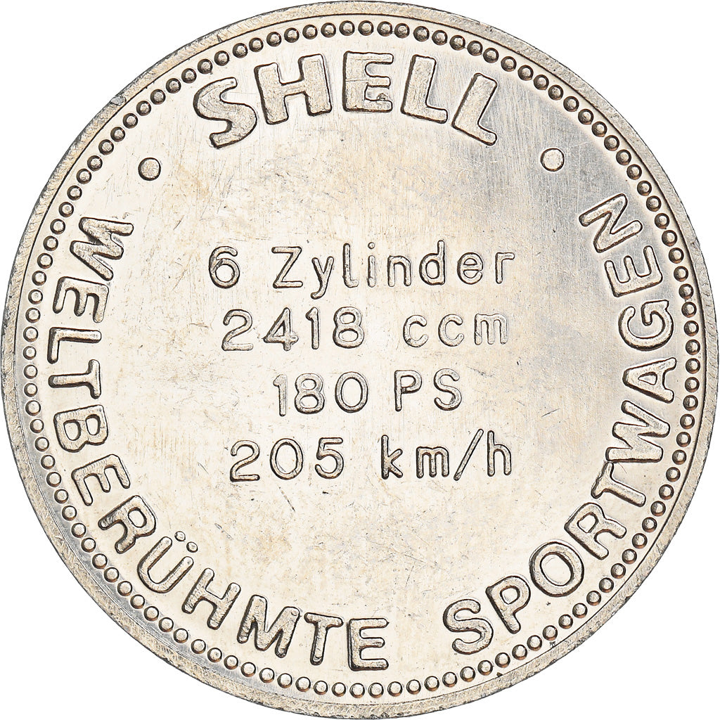 Germany, Token, Shell, Fiat Dino Coupé, Automobile, AU(50-53), Copper-nickel