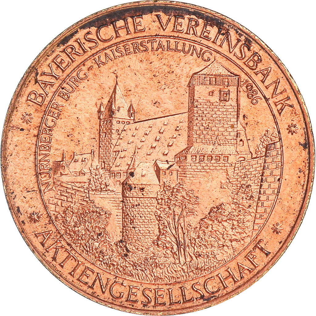 Germany, Token, Bayerische Vereinsbank, Alt-Nurenberg, 1986, AU(55-58), Copper