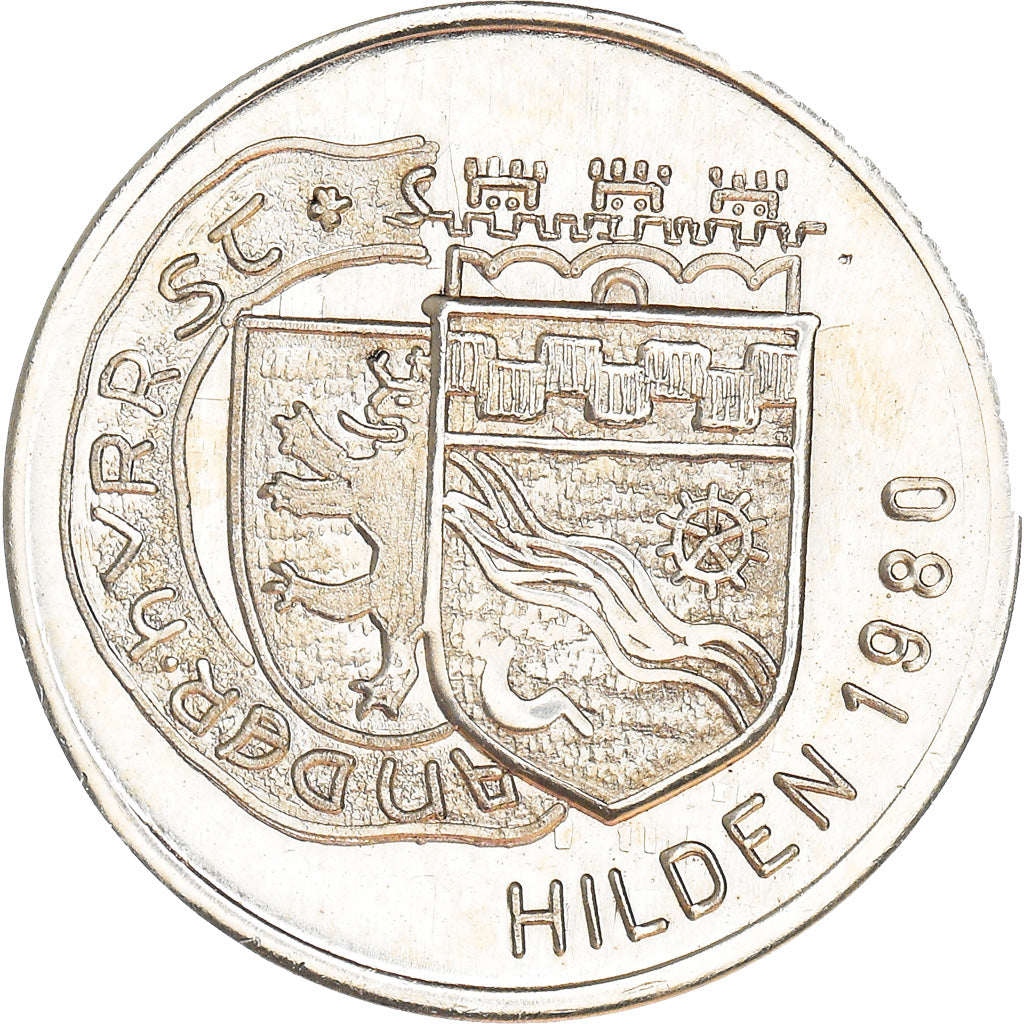 Germany, Token, Hilden, Geography, 1980, MS(60-62), Cupro-Aluminium