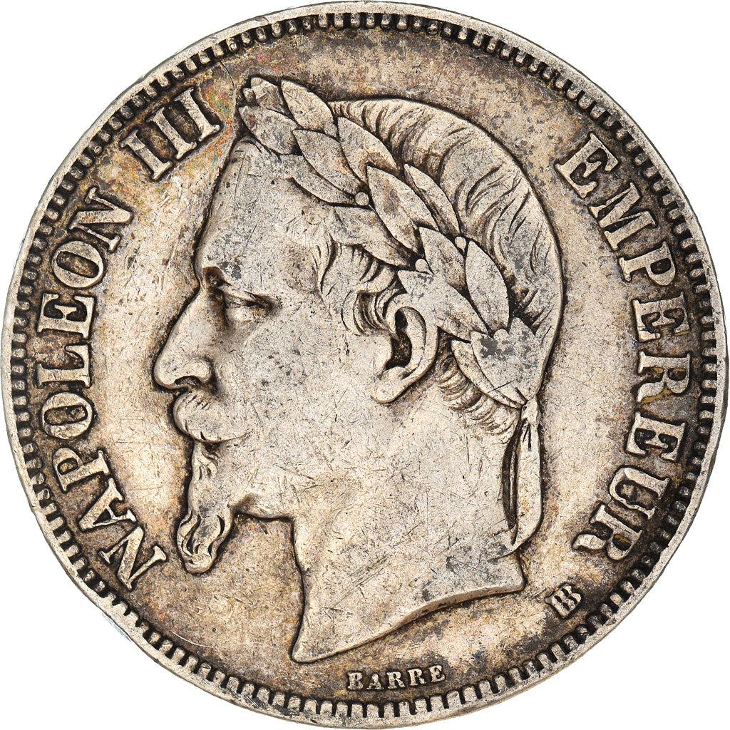 Monnaie, France, Napoléon III, 5 Francs, 1869, Strasbourg, TTB, Argent
