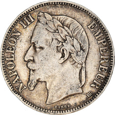 Monnaie, France, Napoléon III, 5 Francs, 1869, Strasbourg, TTB, Argent