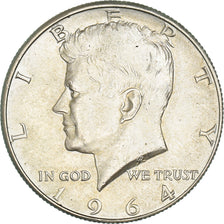 Coin, United States, Kennedy Half Dollar, Half Dollar, 1964, U.S. Mint