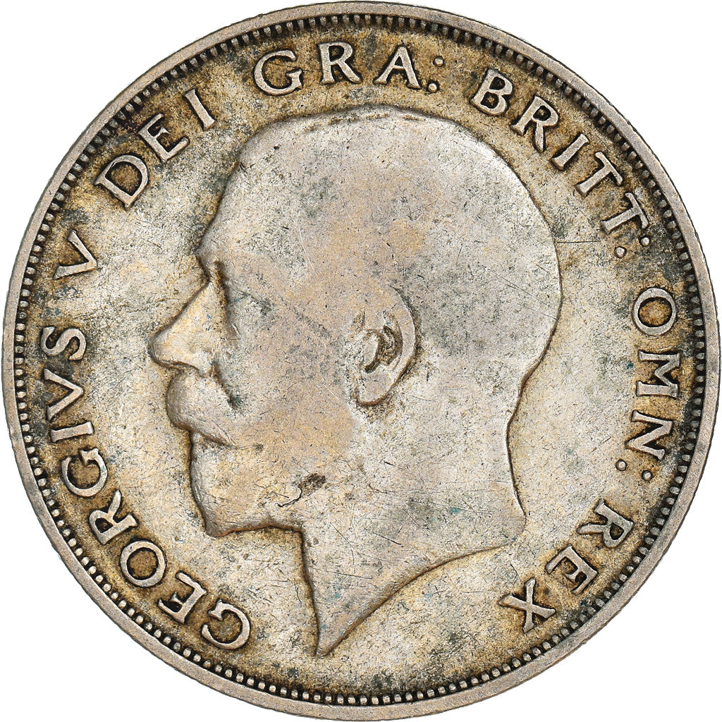 Coin, Great Britain, George V, 1/2 Crown, 1921, VF(30-35), Silver, KM:818.1a