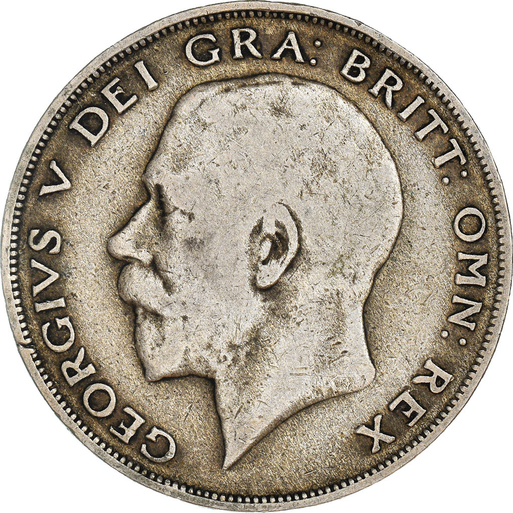 Moneta, Gran Bretagna, George V, 1/2 Crown, 1921, MB+, Argento, KM:818.1a